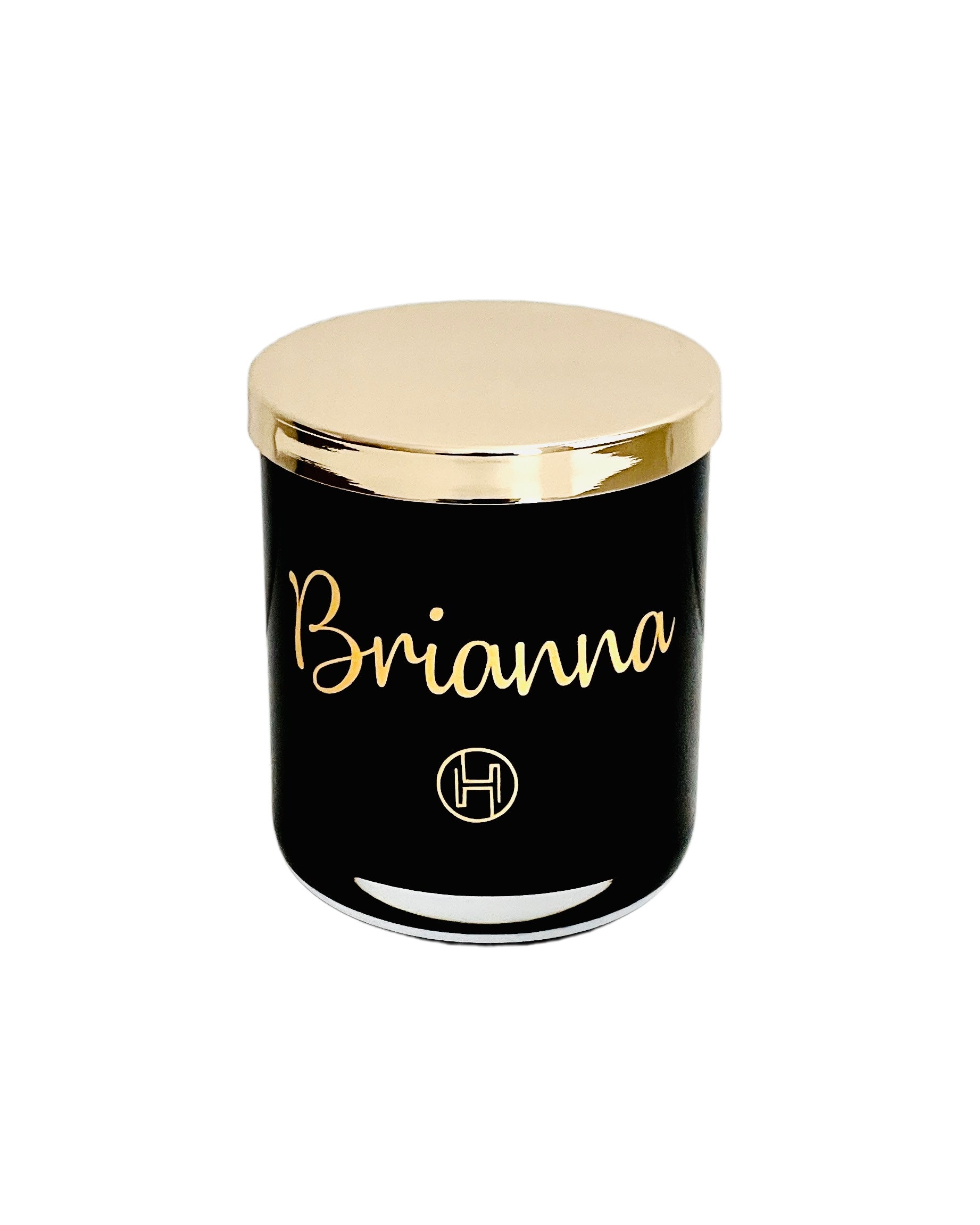 Personalised Candle | Black & Gold