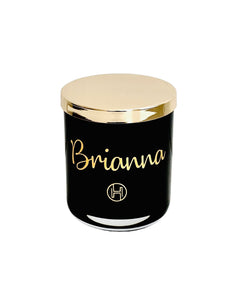 Personalised Candle | Black & Gold