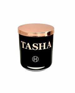 Personalised Candle | Black & Rose Gold
