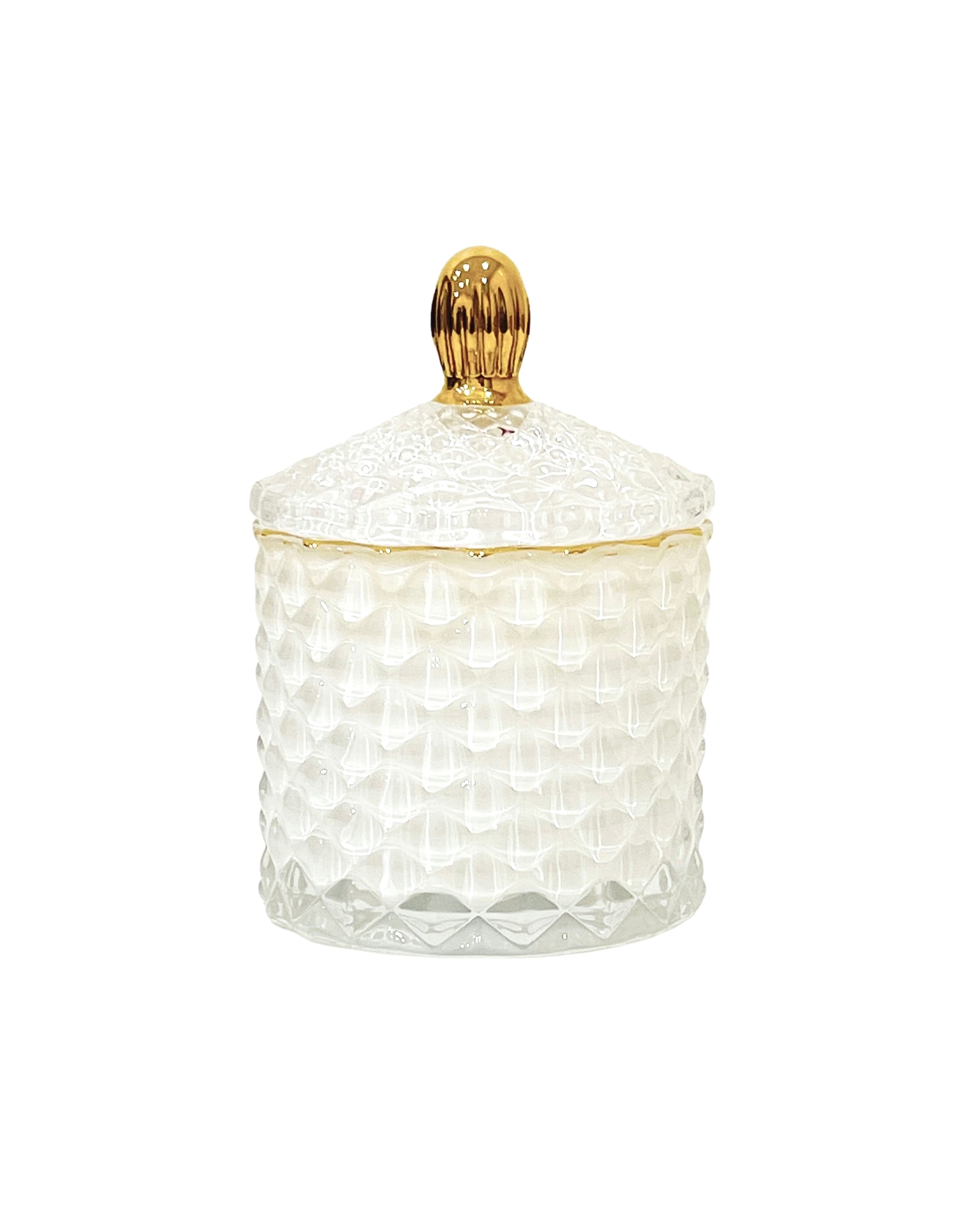 Mini Geo Candle - White & Gold