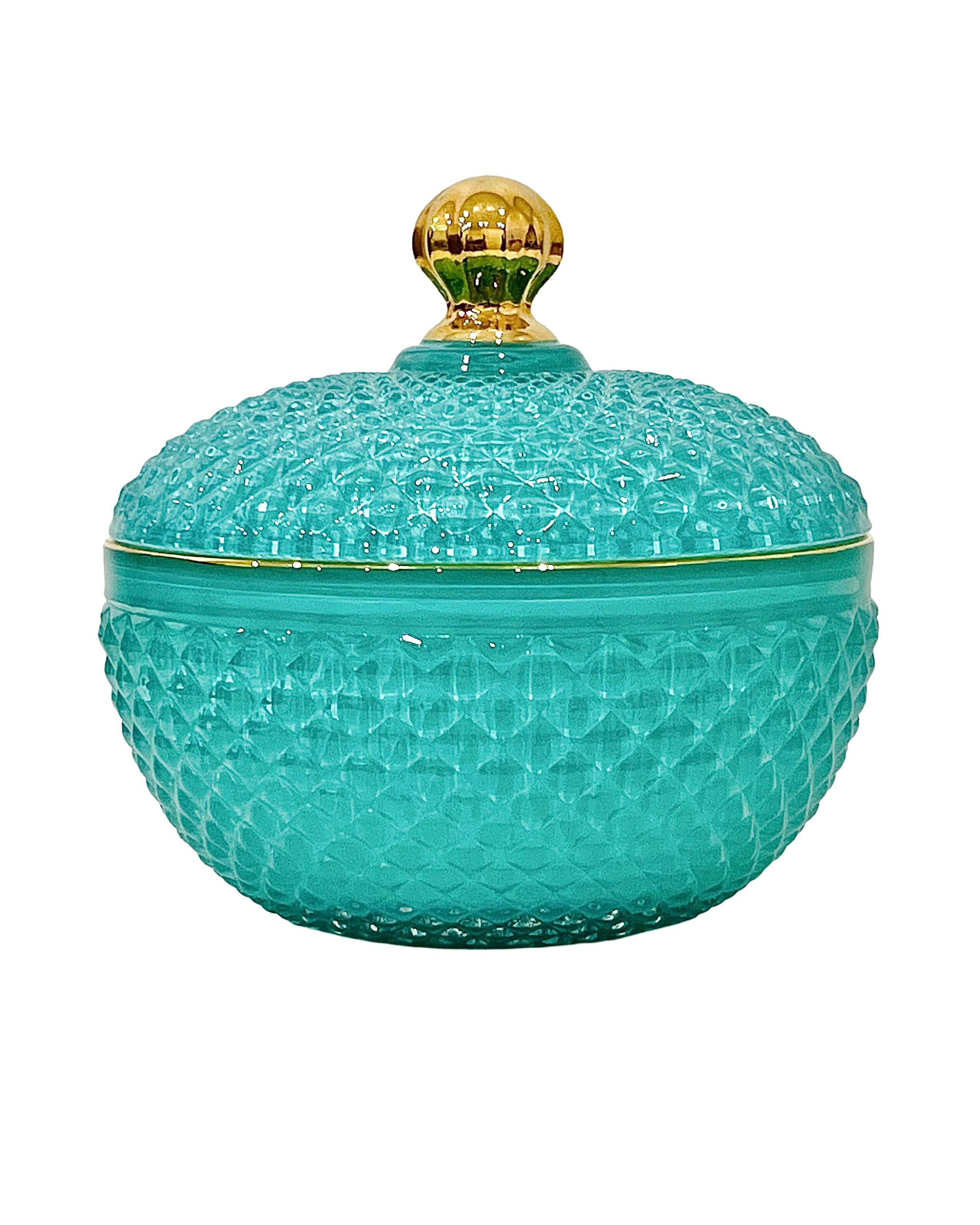 Elegance Candle - Teal & Gold