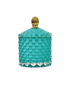 Mini Geo Candle - Teal & Gold