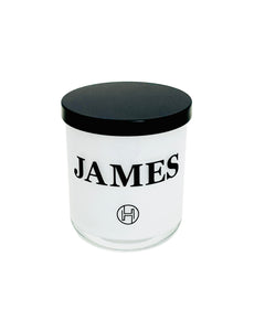 Personalised Candle | White & Black